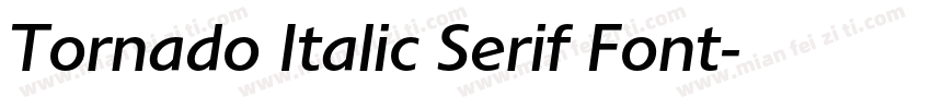 Tornado Italic Serif Font字体转换